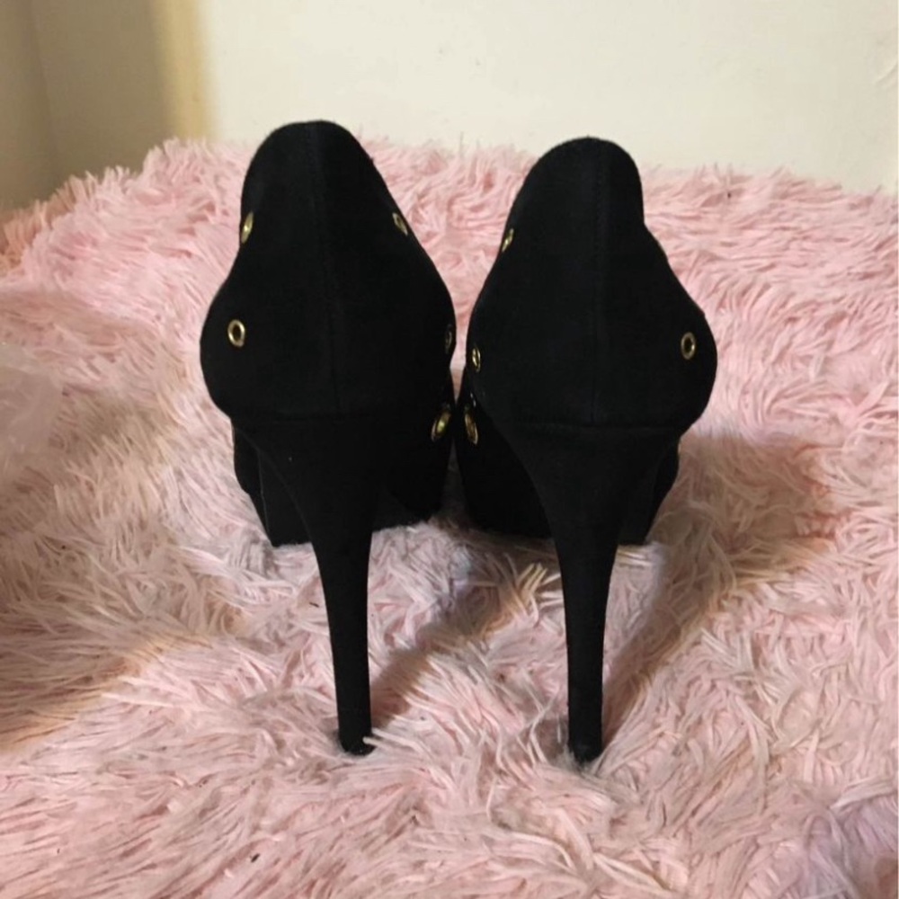 Michael Kors Women's Delilah Peep Toe Tall High Heels Platforms Stilettos SZ 8.5 - Picture 6 of 11